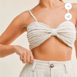 Mable linen crop top